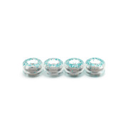 FlatFace G9 Dual Bearing Urethane 72D-Ultra - Clear-Blue Glitter Front