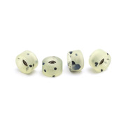 Blistered Wheels - Caramel Ceramic Bearing - Translucent Off-White + Black Hexagons