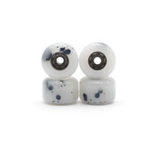 FlatFace G9 Dual Bearing Urethane - White w/ Black Hexagon Splatter - 60D