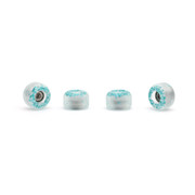 Blistered Asymmetrical Dual Bearing Wheels - 72D Ultra - Clear-Blue Glitter Front