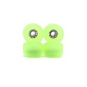 Blistered x FlatFace G4 Urethane Wheels - Radioactive UV Green Glow Front