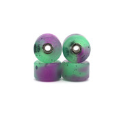 Blistered Urethane Wheels - Caramel Ceramic Bearing - Halloween Green/Purple UV