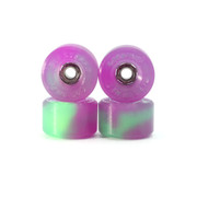 Blistered Urethane Wheels - Caramel Ceramic Bearing - Halloween Green/Purpler UV V2