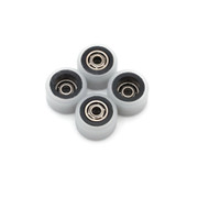 FlatFace Dual Bearing Dual Durometer V1 Bearing Wheels - Black/White