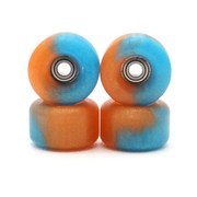 Blistered Urethane Wheels - John Cowart - Blue/Orange Half-n-Half Swirl