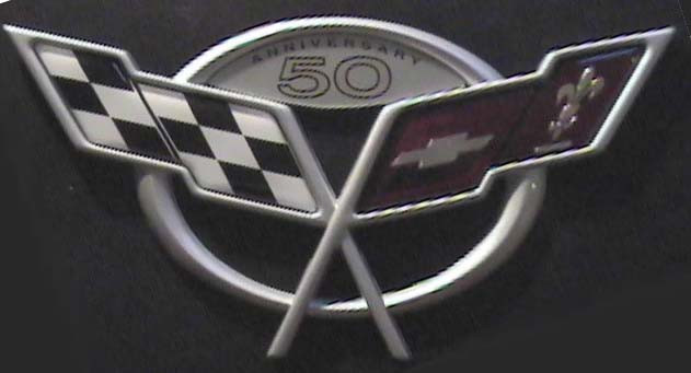 Front Rear Corvette Emblems 1997-2004 2-Piece Chrome 50th Anniversary Cross Flags Emblems For 1997-2004 C5 Corvette - Front & Rear Replacement Badges C5 Emblem - Foto 10