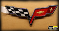 2005-2013 C6 Covette Flags Emblem Front