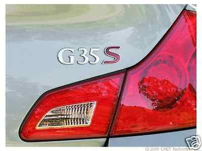 Infiniti G35x sedan 03-06 trunk emblem badge logo set OEM Factory Genuine