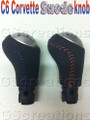 C6 Corvette Suede SHIFT KNOB Blue or Red stitching