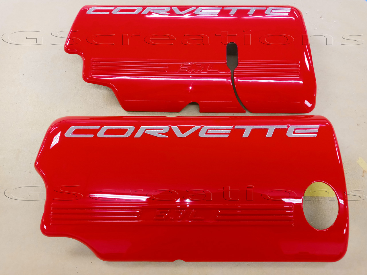 Fuel Rail Covers w/Brushed 'Corvette' for 1999-2004 C5 & Z06 Corvette