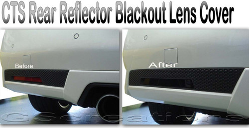 2011-15 Cadillac CTS & CTS-V Coupe Rear Reflector Blackouts - GScreations