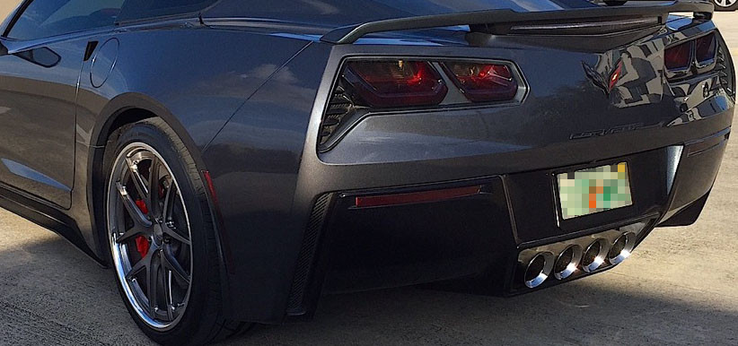 C7 Corvette Rear Tail Light Blackout Covers – Smoked Molded Lens Kit (Blackouts) 6 thumbnail image