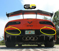 C7 Stingray Corvette Clear or Smoked Rear Diffuser Reflector Markers