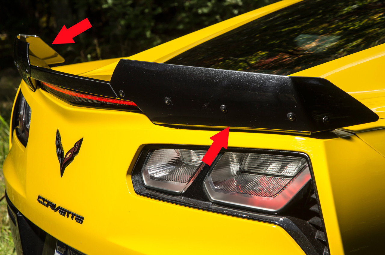 Rear Spoiler Winglets Fit 2015-2019 C7 Corvette Z06 & Grand Sport Stage 2