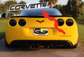 C6 Corvette Rear Bumper Letter Kit 3M Carbon Fiber Di-noc Look