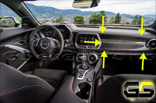 GEN 6 Camaro Carbon Fiber Dash Trim - GScreations