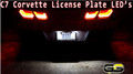 C7 Corvette Stingray Z06 Grand Sport LEDs License Plate LED Set
