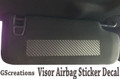 Cadillac CTS & CTS-V 3M Carbon Fiber Visor Airbag Sticker Decal 2011 2012 2013