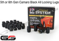 5th & 6th Gen Camaro Gorilla Automotive Wheel Locks Lug nuts Lugs Black