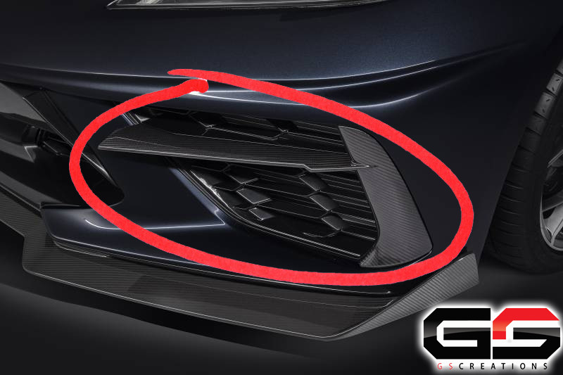 C8 Corvette Grille Insert In Visible Carbon Fiber GScreations
