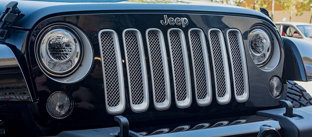 2007-2018 Jeep Wrangler JK - Chrome Mesh Front Grille | Stainless Steel ...