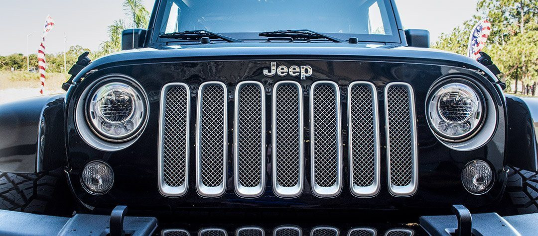 2007-2018 Jeep Wrangler JK - Chrome Mesh Front Grille | Stainless