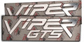 1996-2002 Dodge Viper GTS Side Fender Lettering Set Polished Stainless Steel