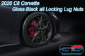 2020 + C8 Corvette Gorilla Automotive Wheel Locks Lug Nuts Lugs Chrome or Gloss Black (For Factory wheels)