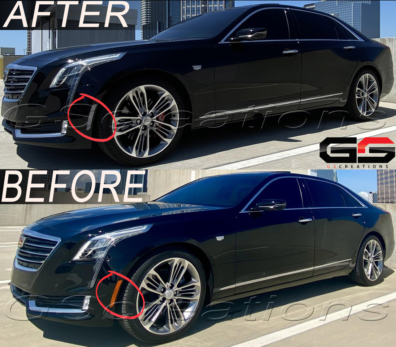 2016-2020 Cadillac CT6 Front Clear or Smoked Side Markers