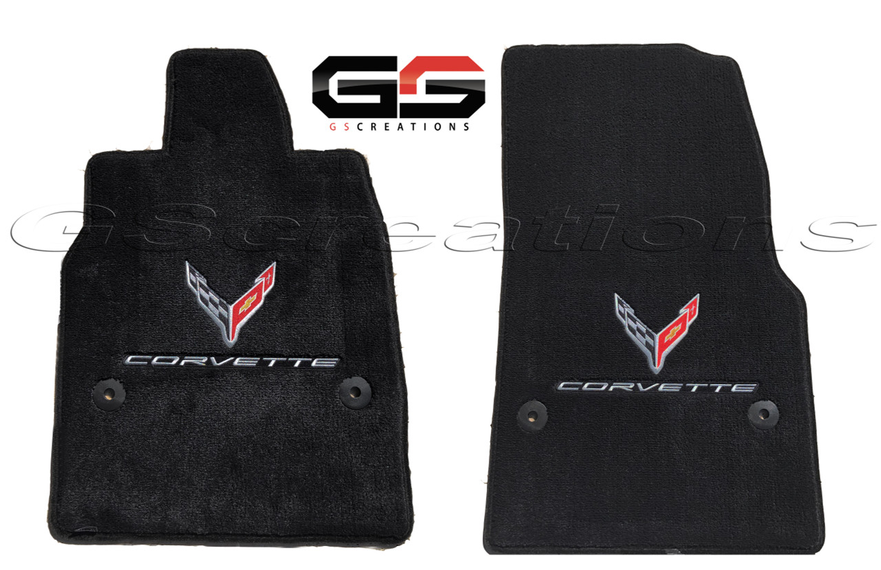 Ultimat Lloyd Floor Mats For 2020+ C8 Corvette With Embroidered C8