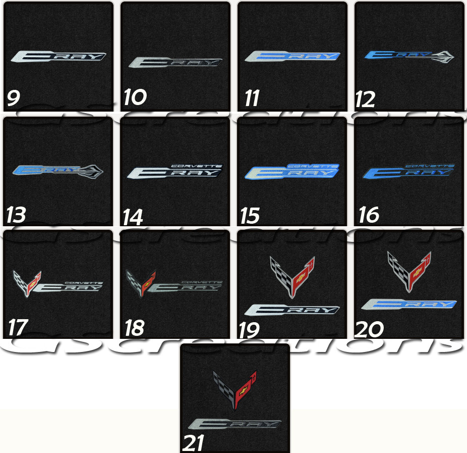 Ultimat Lloyd Floor Mats For 2020+ C8 Corvette With Embroidered C8