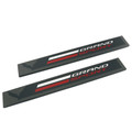 C7 Corvette Door Sill Plates, Shadowed Crossed Flags Logo With Grand Sport Logo