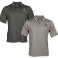 Heathered Polo Collared Shirt w/ 2023 C8 Z06 Corvette Flags