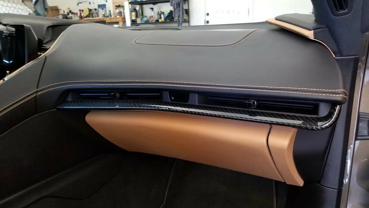 2020+ C8 Stingray Corvette Carbon Fiber Interior Trim Kit- RED - GScreations
