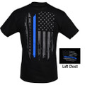  Camaro Thin Blue Line Police Service Flag Tee T-Shirt