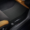 C8 Corvette Stingray Front Floor Mats, Premium Carpet, Black With Black Stitching