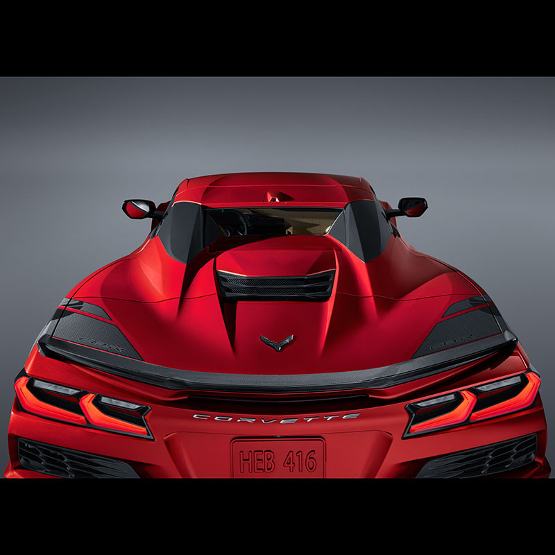 2022 C8 Corvette Z06 Rear Spoiler Visible Carbon Fiber 5V5