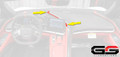 2020+ C8 Corvette Adrenaline Red Leather Middle Dash Trim Panel