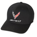 Base Ball Cap Hat With 2020+ C8 Corvette Flags & ZR1 Logo