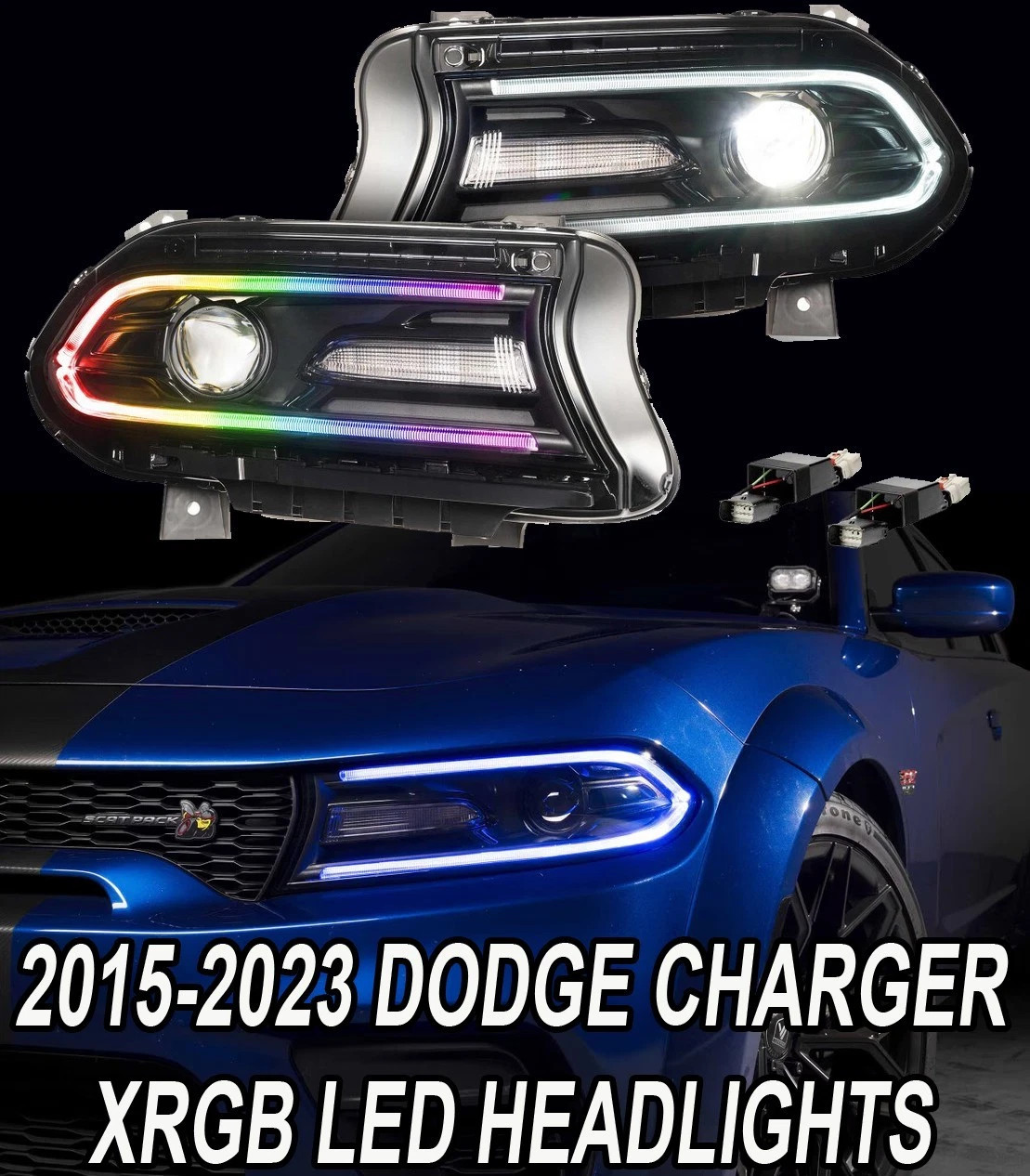 Morimoto XRGB LED Headlights For Dodge Charger 2015-2023 - GScreations