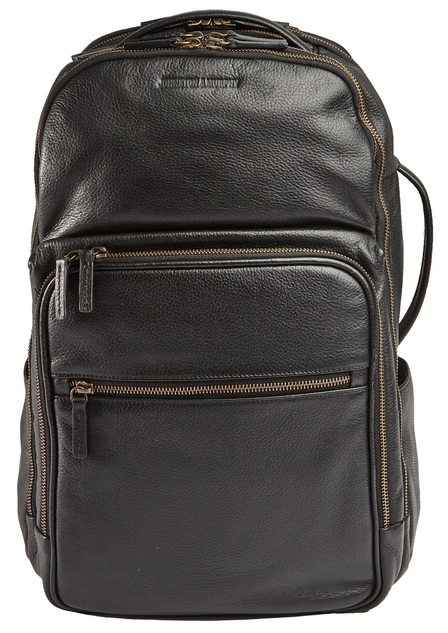 leather business backpack mens