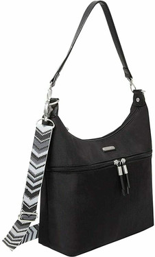 Baggallini Convertible Large Hobo Tote - Black - LuggagePlanet