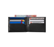 Victorinox Altius Alox Slim RFID Leather Mens Bi-Fold Wallet - Black