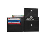 Victorinox Altius Alox RFID Leather Mens Deluxe Bi-Fold Wallet - Black