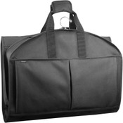 WallyBags 48” Deluxe Tri-Fold Travel Garment Bag with Three Pockets - Black