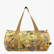 LOQI Weekender Duffle Bag Vincent Van Gogh Flower Patter Gold