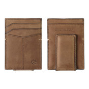 Johnston & Murphy Jackson Front Pocket Leather RFID Wallet Money Clip - Tan