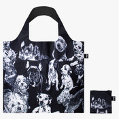 Red Poppy Bee Dogs Folding Tote Bag