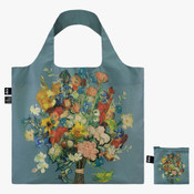 LOQI Vincent van Gogh  Flower Pattern Blue Tote Bag