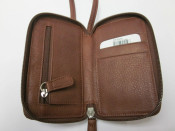 Osgoode Marley Cashmere Leather Night Out iPhone Case Wallet 1664 Raisin